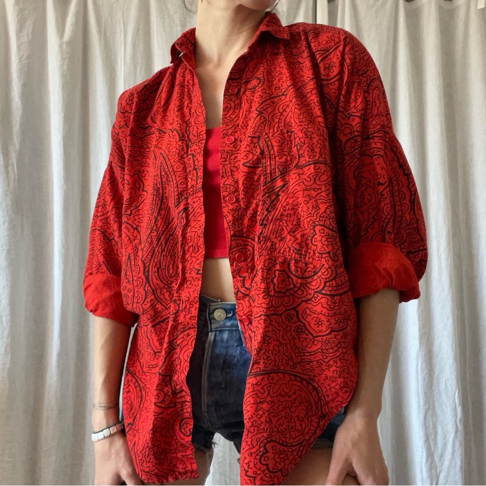 Western Red Paisley Shirt